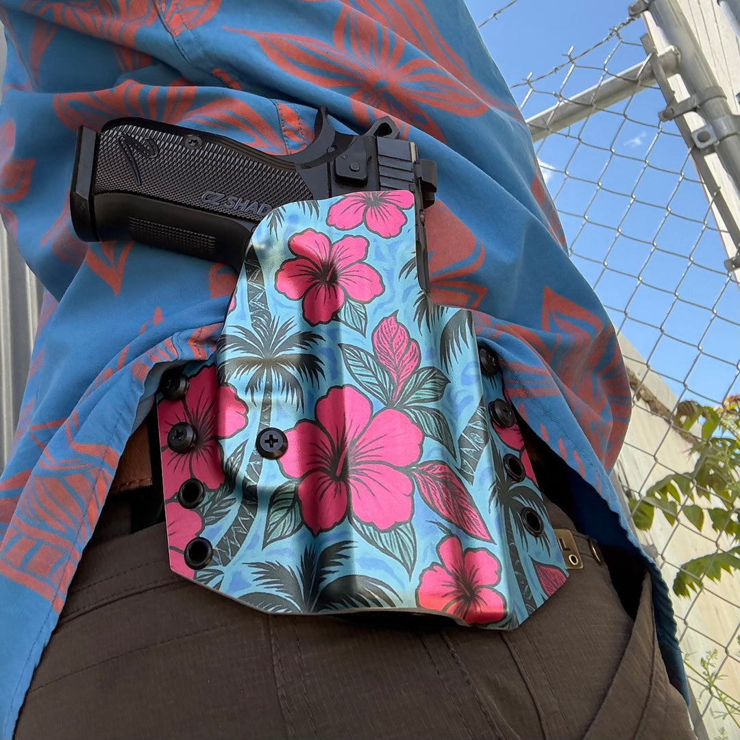 Blue Crush 🌊🌺- Limited Edition OWB Concealed Carry Holster