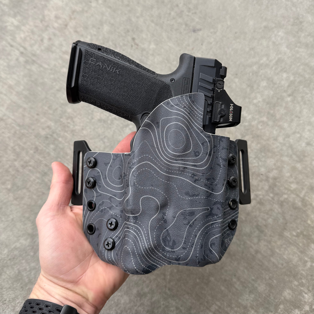Fondina OWB/IWB Ambidestra Per Pistola Con Laser O Luce – Nylon, Vita - Foto 3
